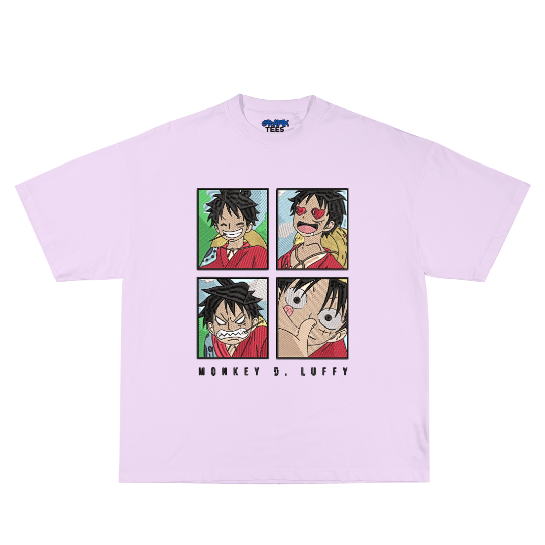 Moods of Luffy Embroidery Oversized Tee