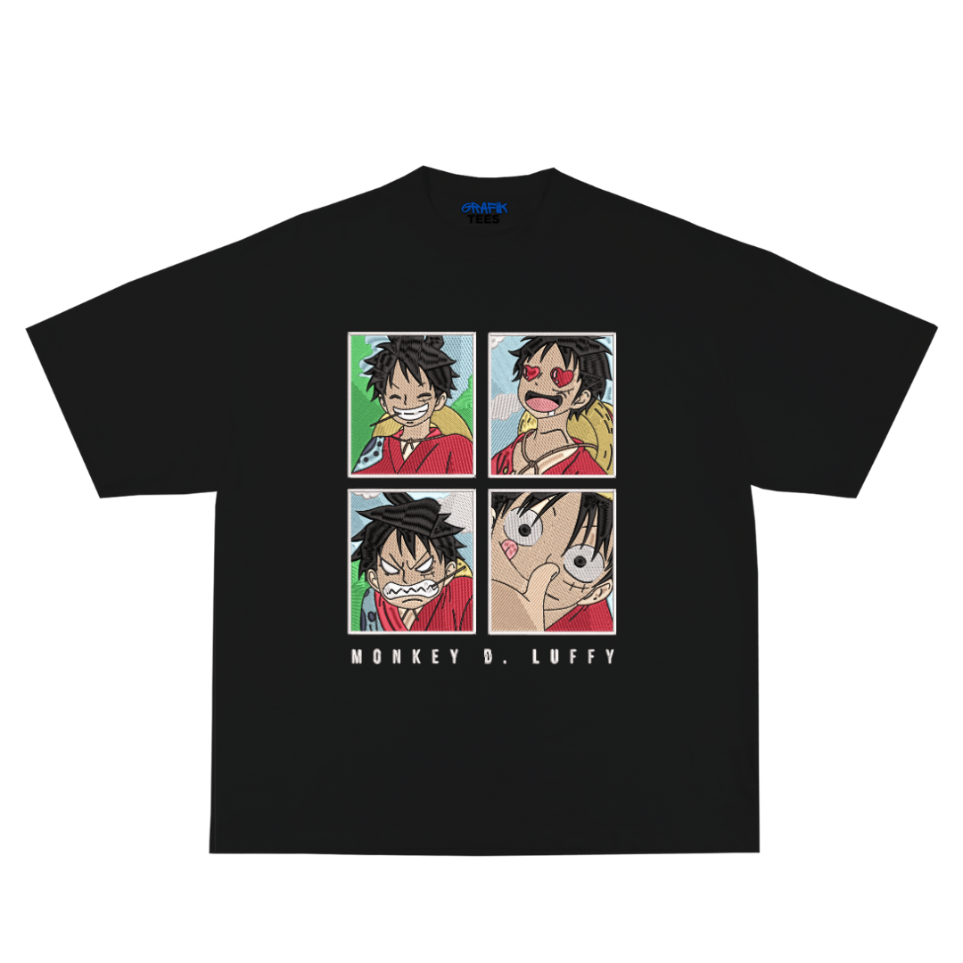 Moods of Luffy Embroidery Oversized Tee