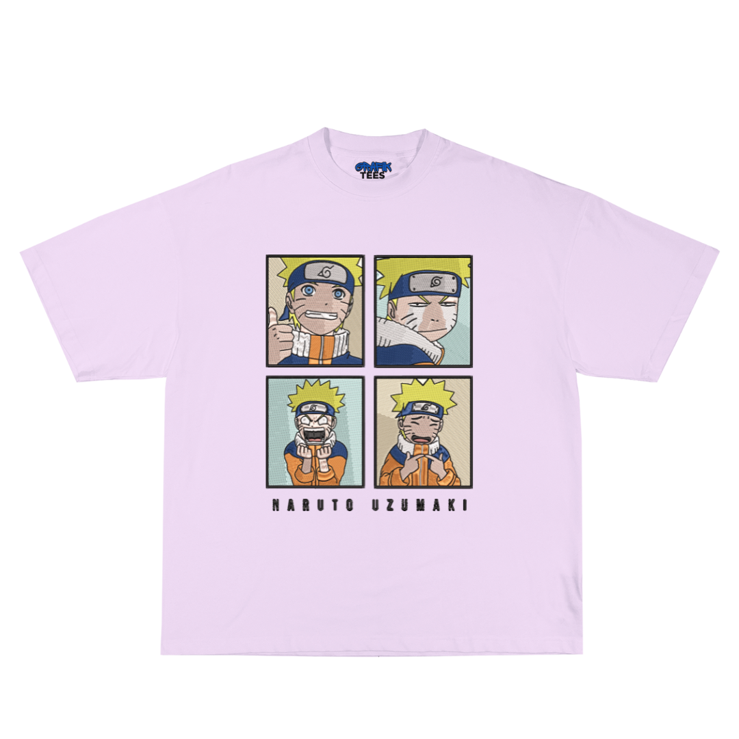 Moods of Naruto Embroidery Oversized Tee