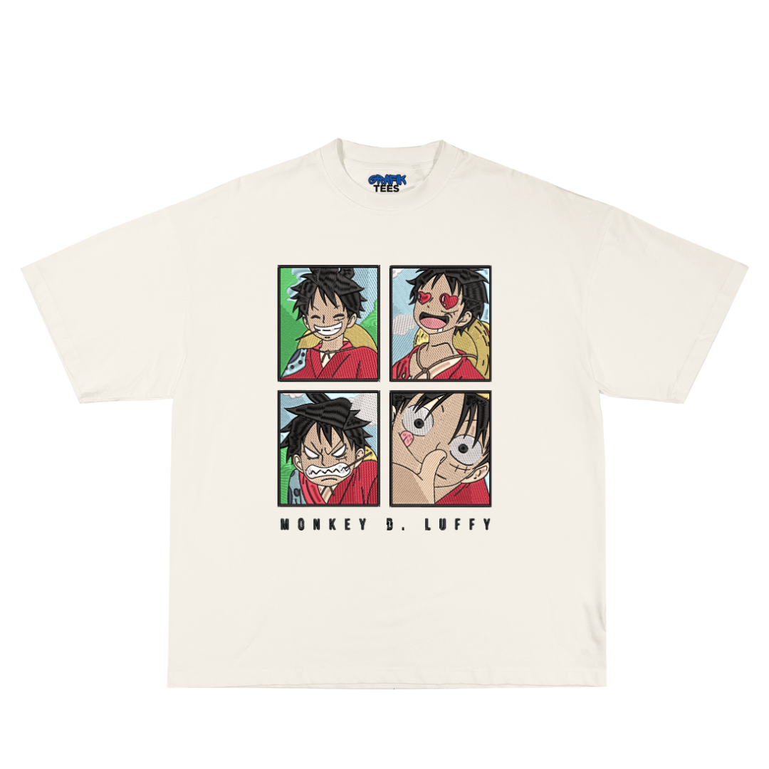 Moods of Luffy Embroidery Oversized Tee