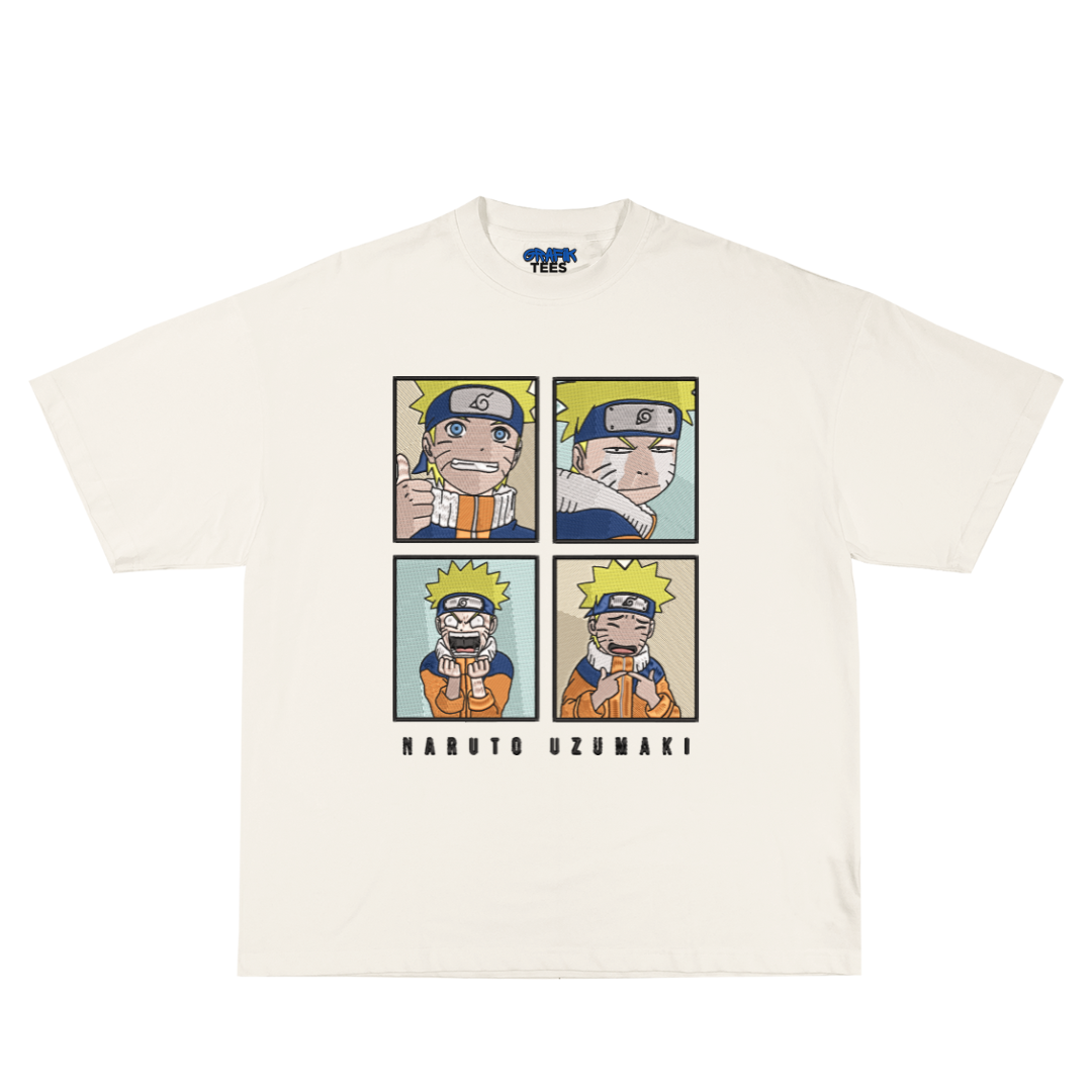 Moods of Naruto Embroidery Oversized Tee